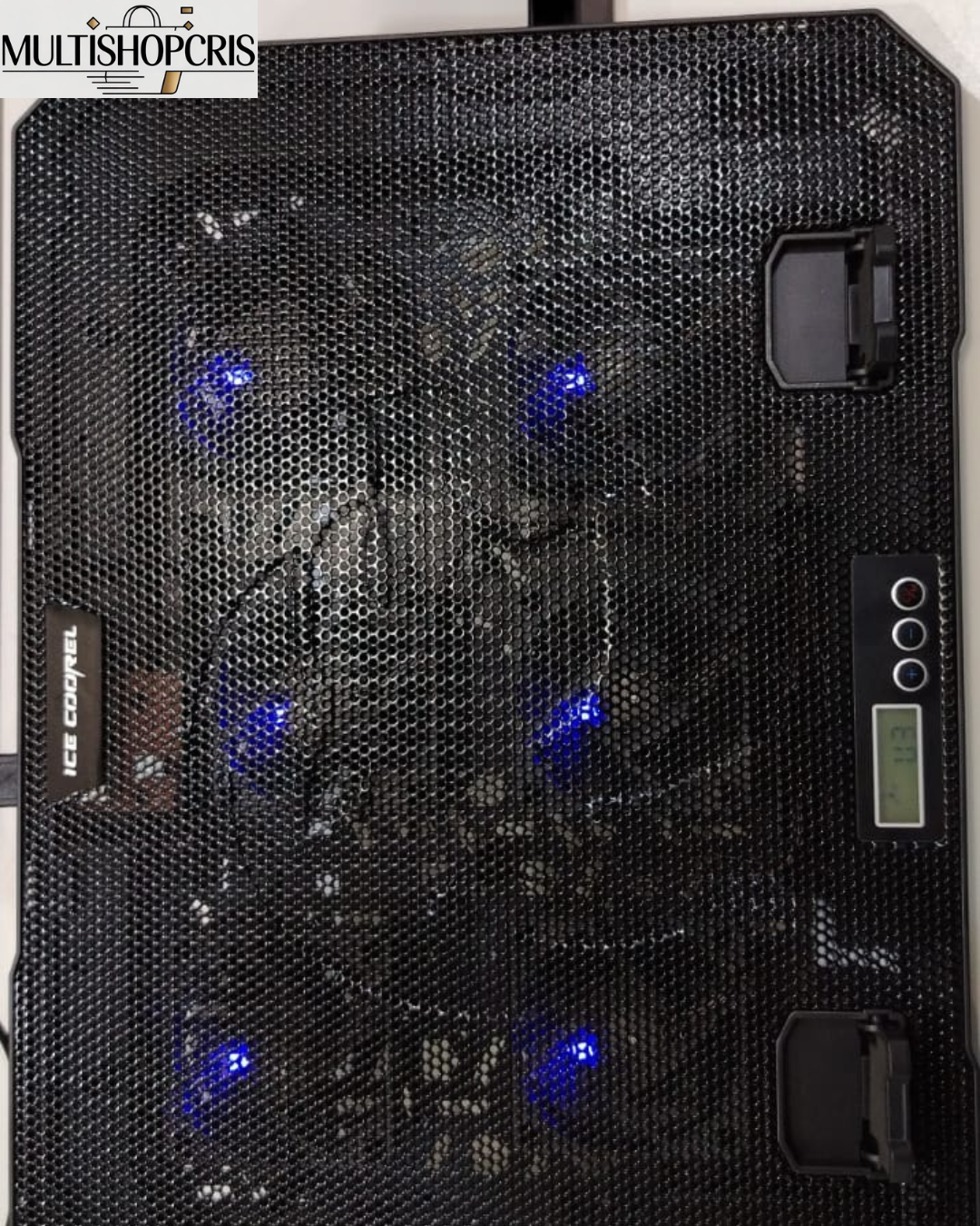 COOLER PARA LAPTOP 6 VENTILADORES LUZ RGB-ENFRIAMIENTO Y SOPORTE AJUSTABLE