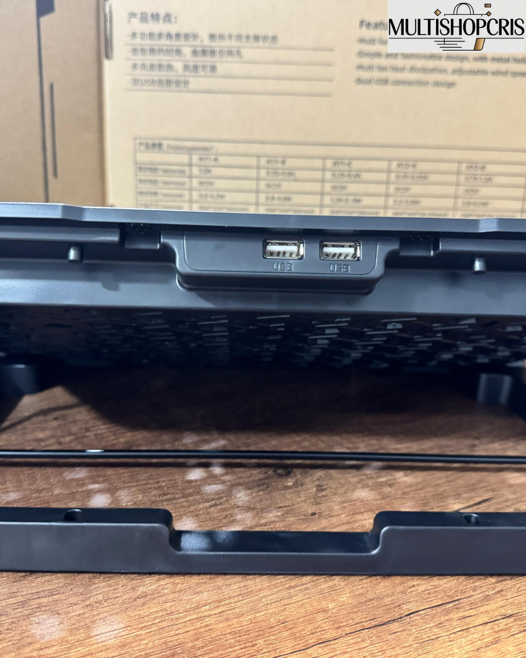 COOLER PARA LAPTOP 6 VENTILADORES LUZ RGB-ENFRIAMIENTO Y SOPORTE AJUSTABLE